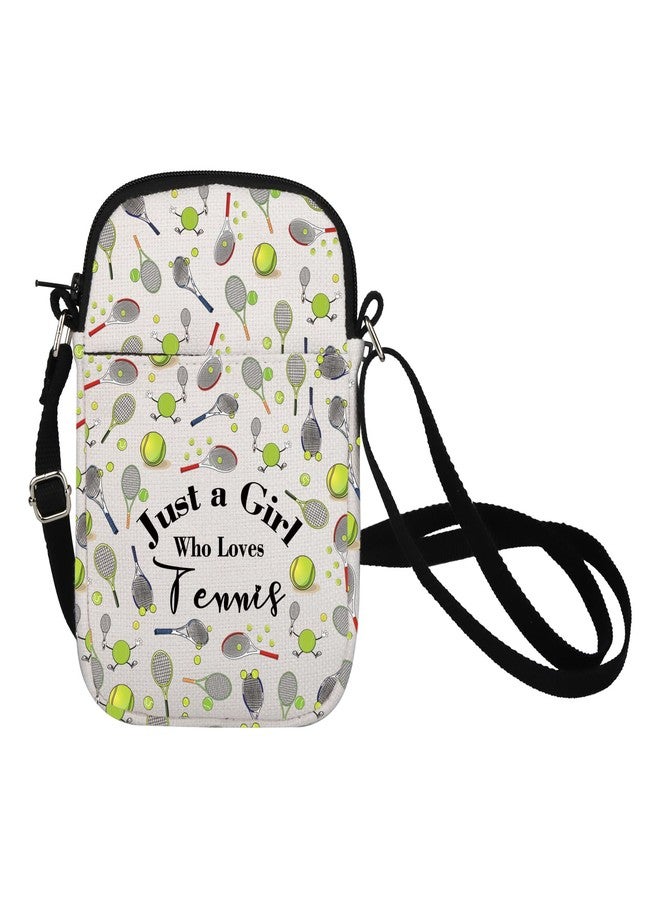 BNQL Tennis Crossbody Bag Tennis Gifts for Tennis Lovers Players Gifts Just a Girl Who Loves Tennis Crossbody Cell Phone Purse - Image 1