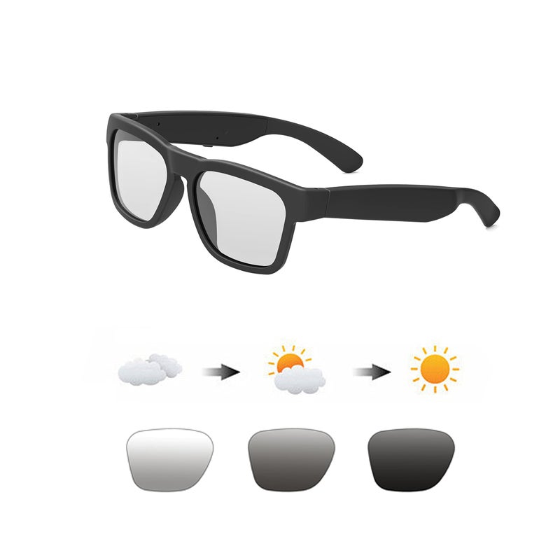 OhO sunshine OhO Smart Glasses,Polarized Sunglasses with Bluetooth Speaker,Athletic/Outdoor UV Protection and Voice Control,Unisex(Transitional Lens) - Image 2
