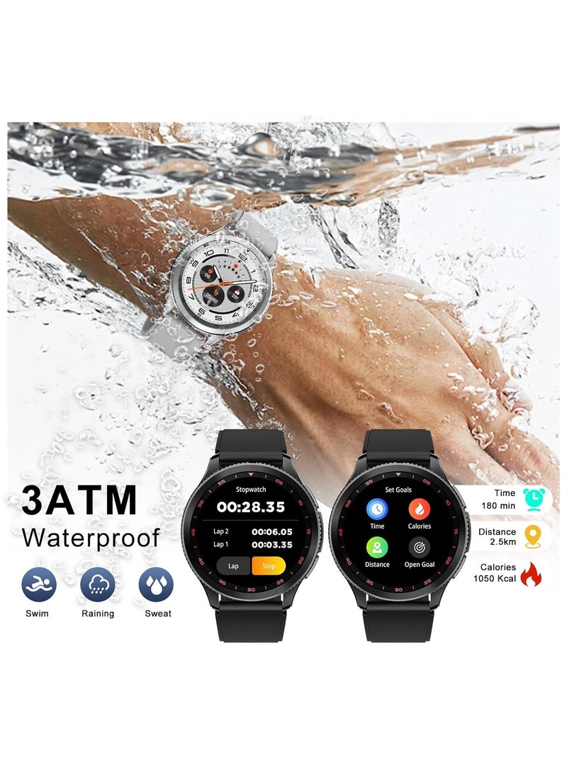 PEJE PEJE Rotatable Dial Smart Watch, Smart Watch for Men(Answer/Make Call),1.43 AMOLED Screen,123+ Sport Modes, 3ATM Waterproof Watch,with SpO2/Heart Rate/Sleep...blue - Image 4