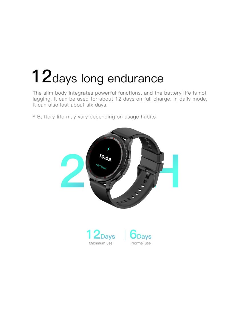 PEJE PEJE Rotatable Dial Smart Watch, Smart Watch for Men(Answer/Make Call),1.43 AMOLED Screen,123+ Sport Modes, 3ATM Waterproof Watch,with SpO2/Heart Rate/Sleep...blue - Image 5
