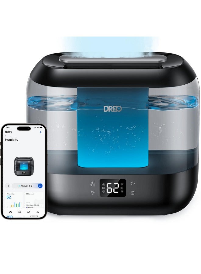 Dreo Dreo Smart Humidifiers for Bedroom, Top Fill 4L Supersized Cool Mist Humidifier with Nightlight, 32H Runtime, Touch/APP/Voice Control, 28 dB Quiet Ultrasonic Humidifiers for Large Room, Baby, Plants  - Image 1