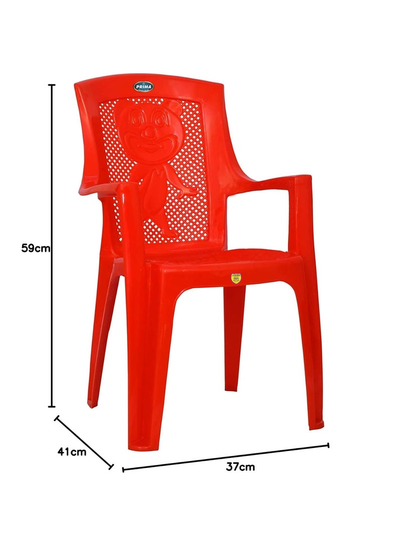 PRIMA Prima Baby Plastic Chair 114 Strong Durable and Comfortable with Backrest for Kids Study Play for HomeSchoolDining for 2 to 6 Years Age  - Image 2