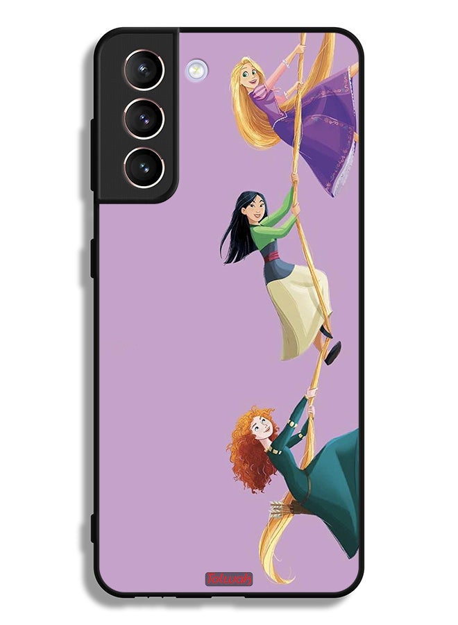 Tolwak Samsung Galaxy S21 Plus 5G Protective Case Cover Girls Climbing Art - Image 3