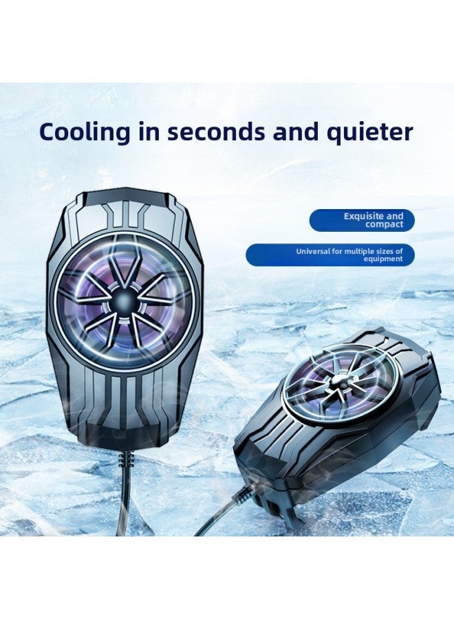 1113 Supply Air-cooled Cooling Game Artifact Back Clip Explosions F5 Mobile Phone Radiator Outlet-Color:S8 Digital Display Semiconductor Radiator-electroplated Black (digital Model) - Image 3