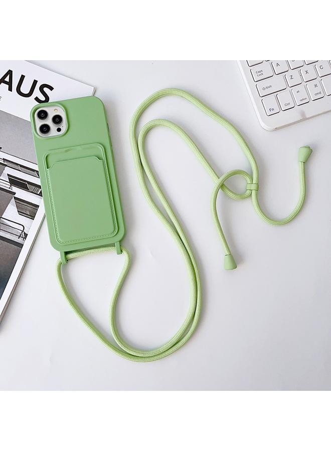 S-TOP Case For iPhone 15 Pro Crossbody Lanyard Elastic Silicone Card Holder Phone Case - Image 1