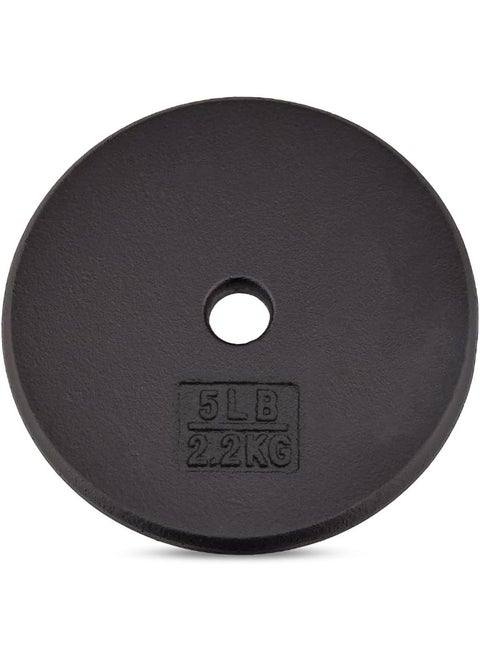 Yes4All Standard 1" Cast Iron Weight Plate - Ideal for Strength Training - Multiple Weight: 5LB to 25LB (Single & Set of 4)