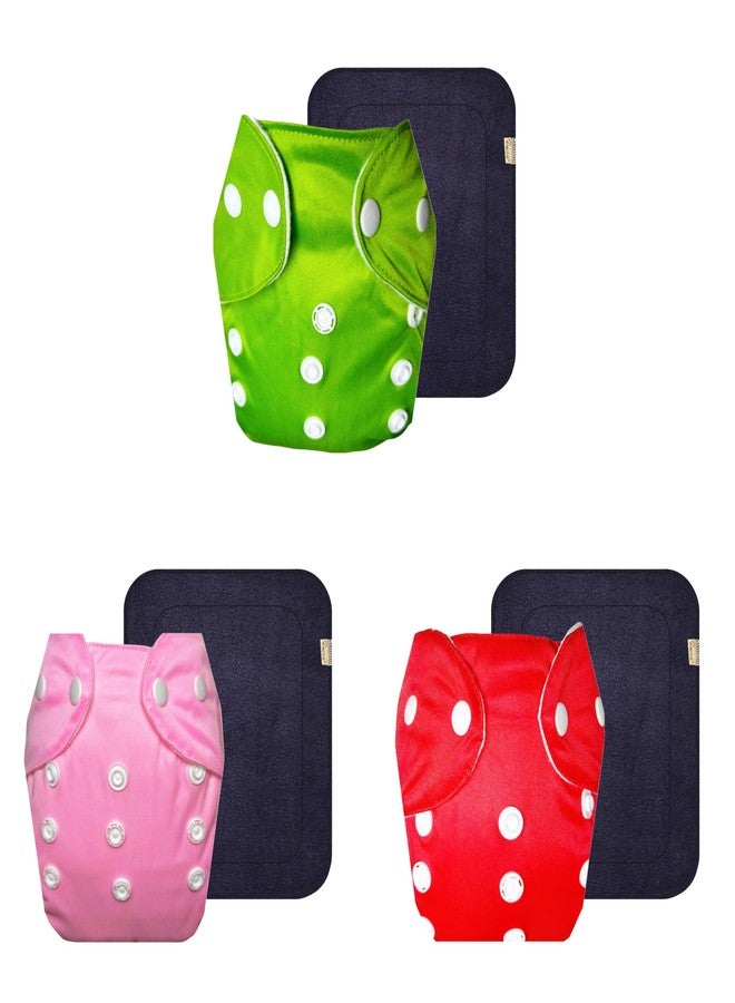 Dumbledo Lite Cloth Diaper with Gray Insert (Pack of 3) | Soft & Gentle | Leakproof | Easy to Clean | Designed by Moms | 3 Months - 2 Years | Unisex Baby - Image 1