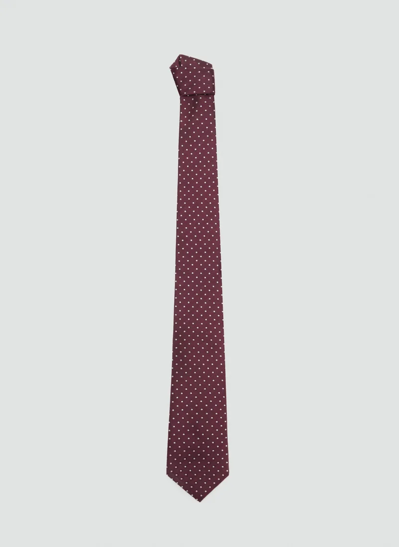 Polka-dot silk tie