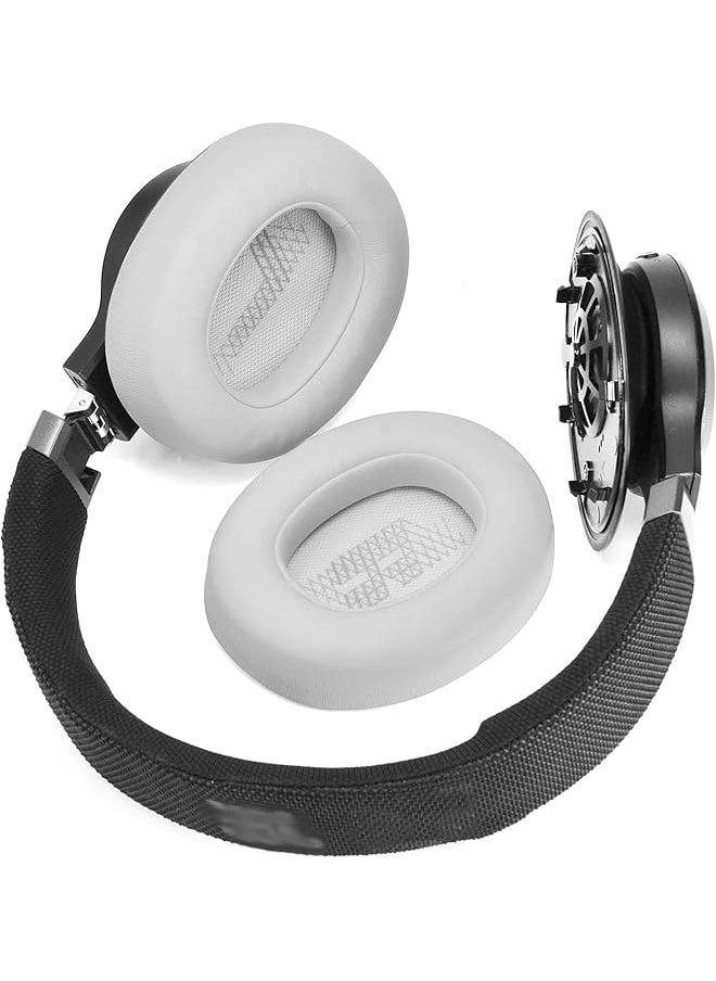 erorex - Live 650 Btnc E65Btnc Ear Cushion Memory Foam Ear Pads Replacement Compatible With Jbl E65 E65Btnc Duet Nc Live 650Btnc Live 660 Btnc Headphones White - Image 1