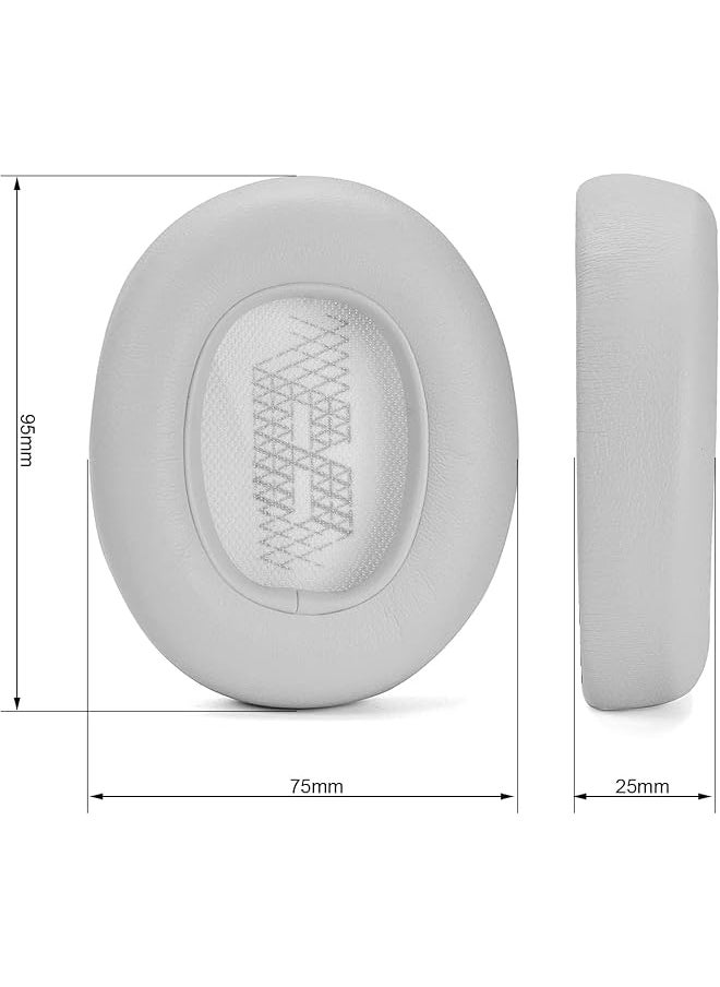 erorex - Live 650 Btnc E65Btnc Ear Cushion Memory Foam Ear Pads Replacement Compatible With Jbl E65 E65Btnc Duet Nc Live 650Btnc Live 660 Btnc Headphones White - Image 1
