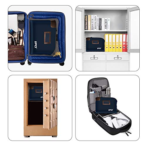 IPO Waterproof Cash Bag with Lock and 2 Keys, 11 x 8.6 Inches, Canvas Documents Bag, Money Bank Deposit Bag with Zipper, Durable Leatherette Money Cash Coin Check Wallet Pouch for Men & Women - Image 4