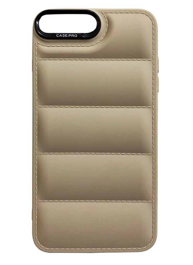 Generic Iphone 6/7/8 Plus Puffer Case, Stylish and Protective Down Jacket iphone Cover, Protective Puffer Case for iPhone 6/7/8 Plus - beige 
