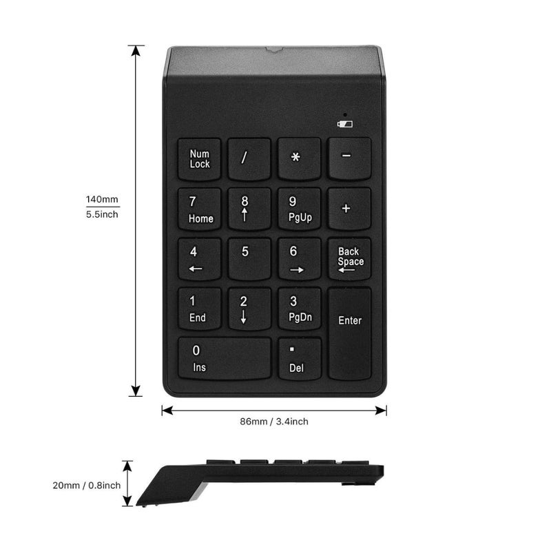 cartup Wireless Numpad Keyboard – Compact, Portable, and Ergonomic Numeric Keypad for Laptop and Desktop, Bluetooth Dongle Connectivity, Ideal for Data Entry and Office Use - Image 2