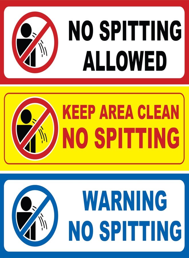 RKDECOR ModernDecor No Spitting Safety Warning Sign Board For Home office (Size 12x4 Inch) D2 - Image 1