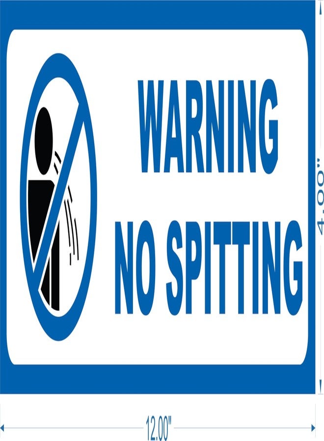 RKDECOR ModernDecor No Spitting Safety Warning Sign Board For Home office (Size 12x4 Inch) D2 - Image 2