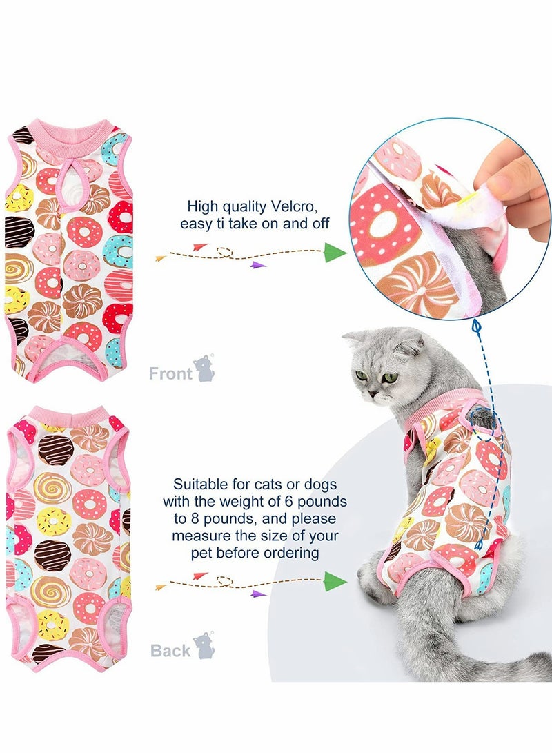 SYOSI 4 PCS Cat Recovery Suit Cat Surgery Recovery Suit Kittens Physiological Clothes Cotton Breathable Cat Clothes for Abdominal Wounds or Skin Diseases - M  - Image 3