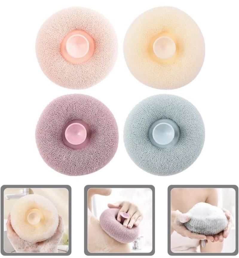 Ecocheap Super Soft Bath Sponge, Sucker Bath Flower Sponge, Bath Shower Loofah Sponge, Deep Cleansing Exfoliating Body Scrubber Multicolor - Image 2