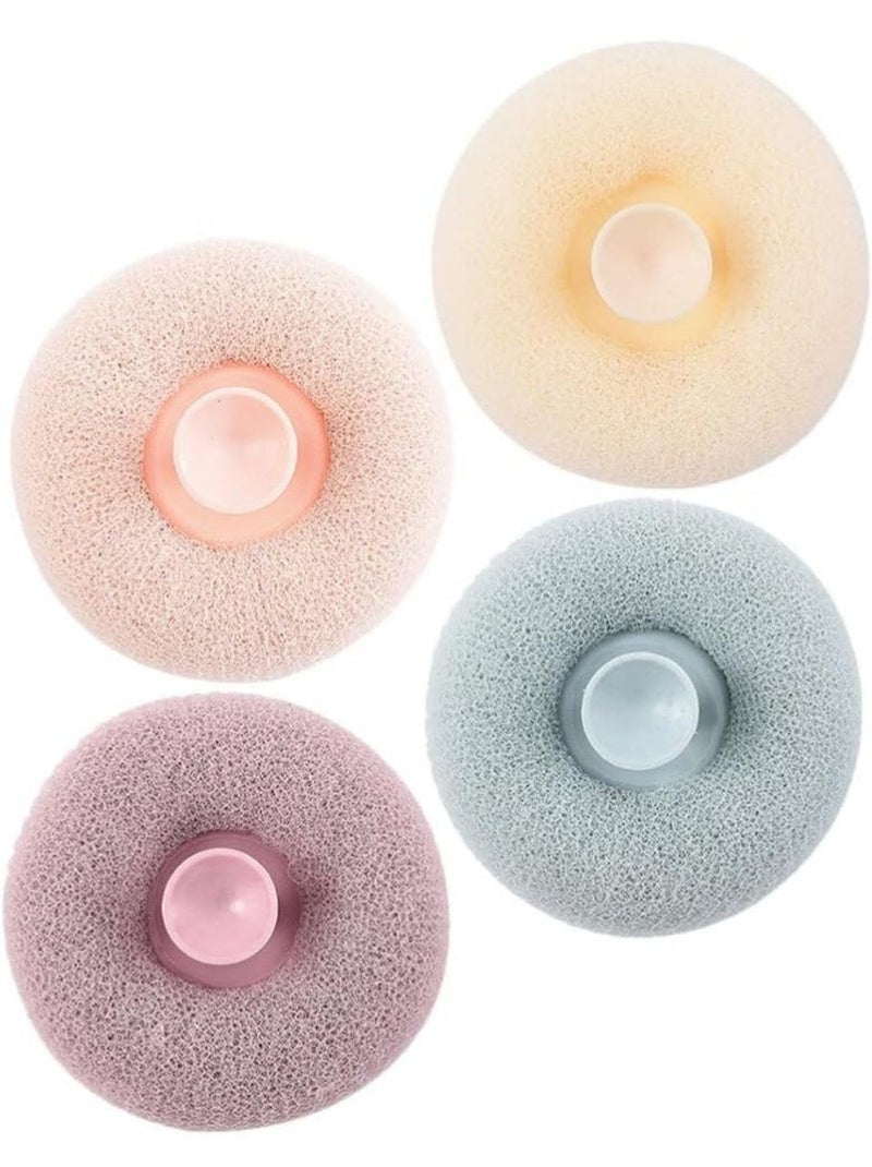 Ecocheap Super Soft Bath Sponge, Sucker Bath Flower Sponge, Bath Shower Loofah Sponge, Deep Cleansing Exfoliating Body Scrubber Multicolor - Image 1