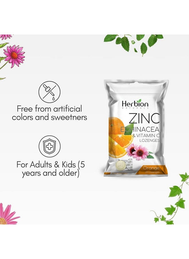 HERBION Naturals Zinc, Echinacea & Vitamin C Lozenges 25 CT - Dietary Supplement for Adults & Children 5+ - Promotes Wellness for The Whole Family (25 Count (Pack of 1), Orange) - Image 4
