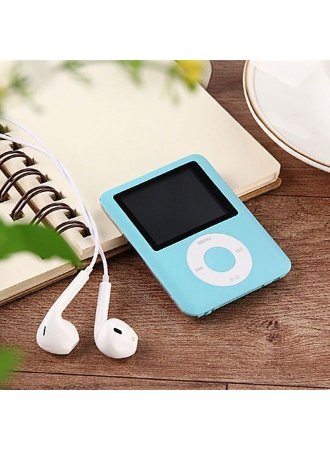 Student Version Mp3MP4 Walkman Music Player Bluetooth Mini Screen English Reading Novels High School Students P5p3-Body Color:3rd Generation Blue-Memory Capacity:32g 【full Set Of Accessories】 Silicone Cover With Earphone Color Film - Image 1