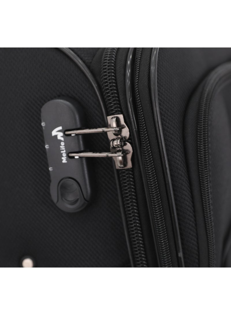 MELIFE 4 Piece Soft Luggage Set | 20", 24", 28", 32" | Lightweight Travel Trolley Bags | 360° Spinner Wheels - Image 5