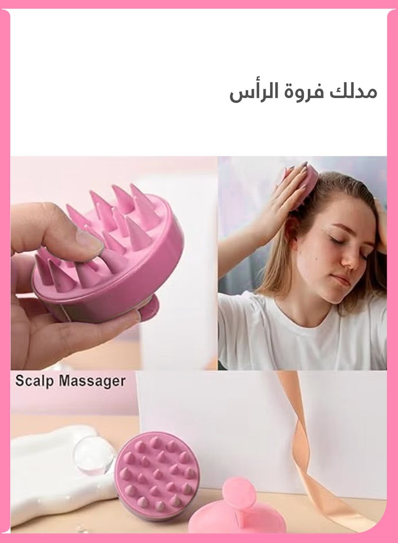 LUMYA 11PCS Hair Comb Set with Spray Bottle, Edge Brush, Wide Tooth & Rat Tail Comb, Detangling Hair Brush Kit for Girls & Women (Pink) - Image 4