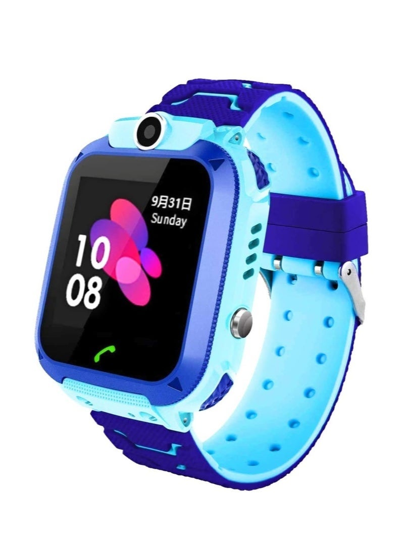 Bukela Kids Smart Watch for Boys and Girls, Kids' Watches with Games, 1.54-inch HD Touch Screen Smartwatch for Children with SOS Call Camera Music Player Game Alarm (Blue) - Image 1