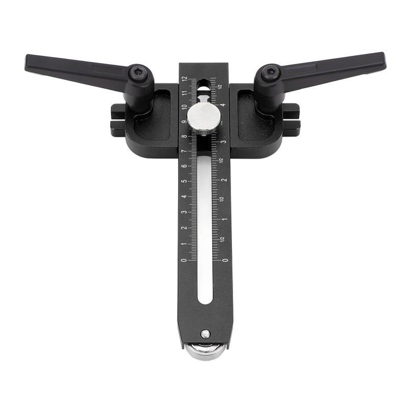 Table Saw Jig Guide with Roller Dual Scale Woodworking Thin Ripping Guide Locator Fits for 3/4x3/8 3/8x1/4 Inch T Slot Black - Image 5