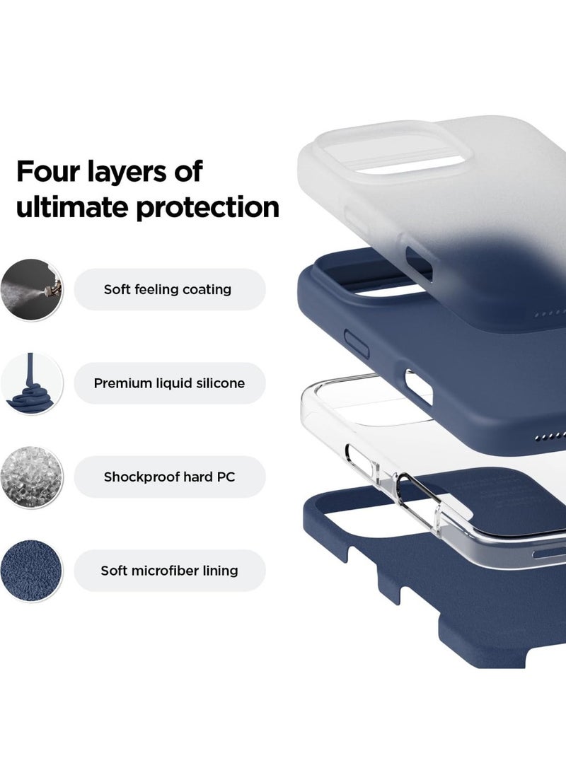 Liquid Silicone Case Cover For iPhone 16 Pro Max,Silky Soft Touch Full Body Protective Phone Case Anti Scratch Shockproof Cover With Microfiber Lining,Slim Protective Back Cover with Comfortable Hold Touch Feeling and Anti-fingerprint