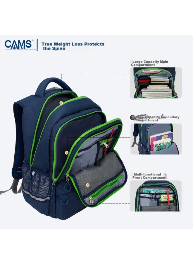 Cams Floating Weight Reduction School Bag For 4th To 6th Grade Students, Middle School Lightweight Backpack With Spine Protection, Light Purple S02918 - Image 2