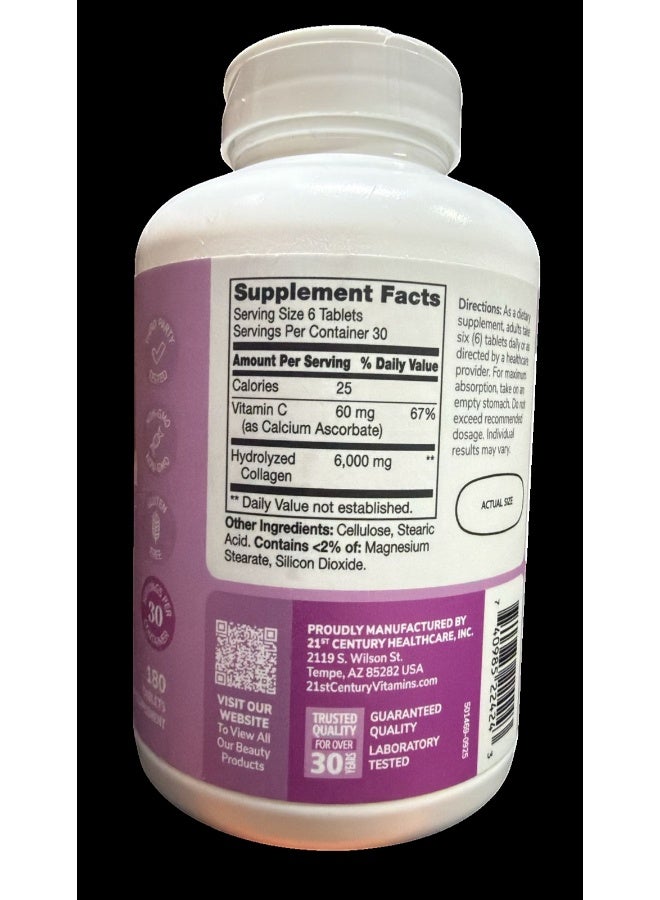 21st Century Super Collagen Plus Vitamin C 180 Tablets - Image 2