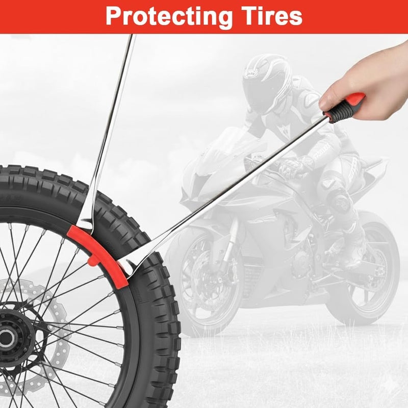 ELEPHANTBOAT STHIRA® 26Pcs Tire Repair Tool Set, 12'' Stainles Steel Tire Levers, 10× Valve Cores, 10× Valve Caps, Valve Core Wrench & Red Pull-String Repair Tools for Bicycle, Motorcycle & Car Tire Maintenance - Image 3