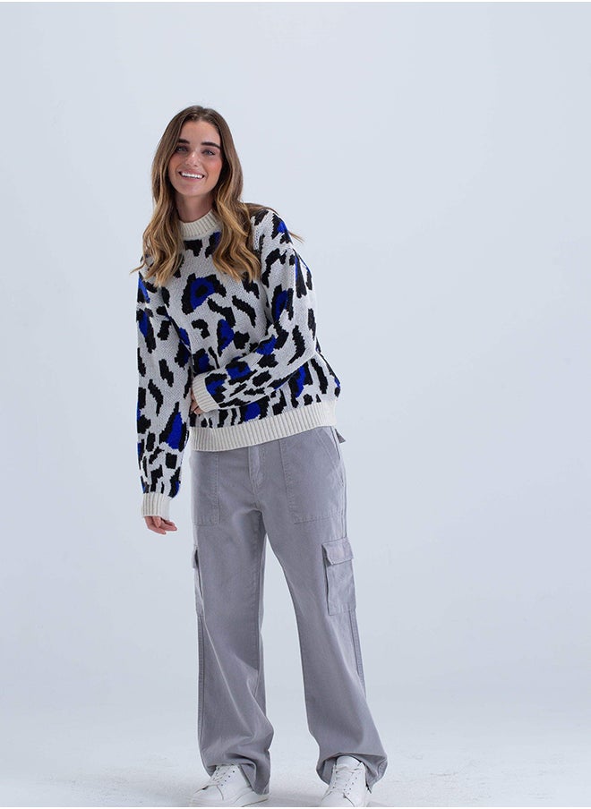 leopard-print-knitted-pullover