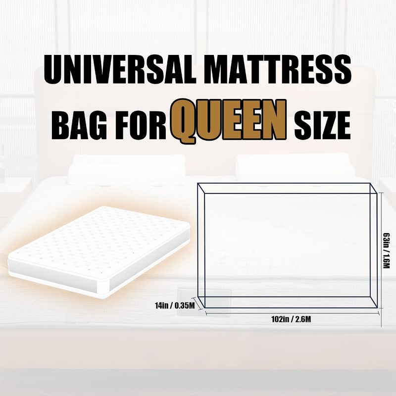 PROMORE Queen Plastic Mattress Bag for Moving and Storage Protector Cover | Waterproof, For Disposal Moving or Storage, Mattress Protector Cover - Image 2