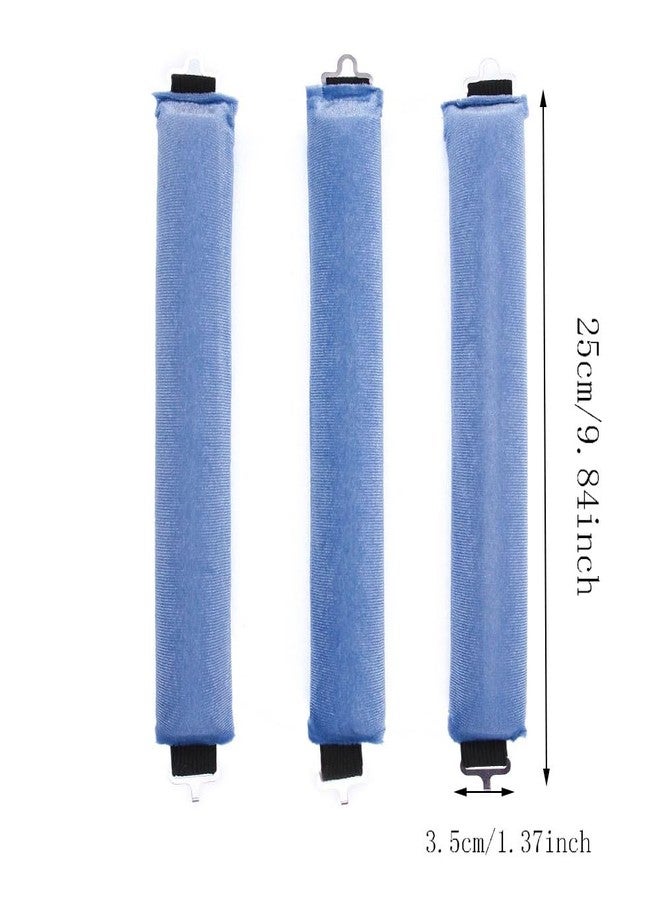 YiQiYi Heatless Hair Curler Sticks Rollers Foam Sponge to Sleep In No Heat Curling Rods for Blowout No Heat Overnight Sleeping Curls Styling Tools Soft DIY Wave Hair Long & Medium Hair 3PCS (Blue) - Image 4