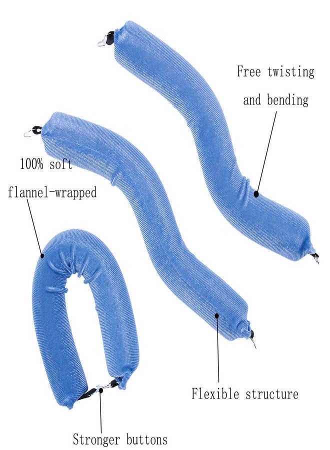 YiQiYi Heatless Hair Curler Sticks Rollers Foam Sponge to Sleep In No Heat Curling Rods for Blowout No Heat Overnight Sleeping Curls Styling Tools Soft DIY Wave Hair Long & Medium Hair 3PCS (Blue) - Image 2