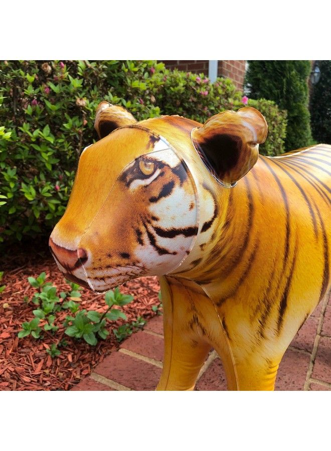 Jet Creations حزمة سفاري 3 من الزرافة والحمار الوحشي والنمر - حيوانات محشوة قابلة للنفخ رائعة للبرك وزينة الحفلات والهدايا، الحجم من 32 إلى 40 بوصة - Image 4