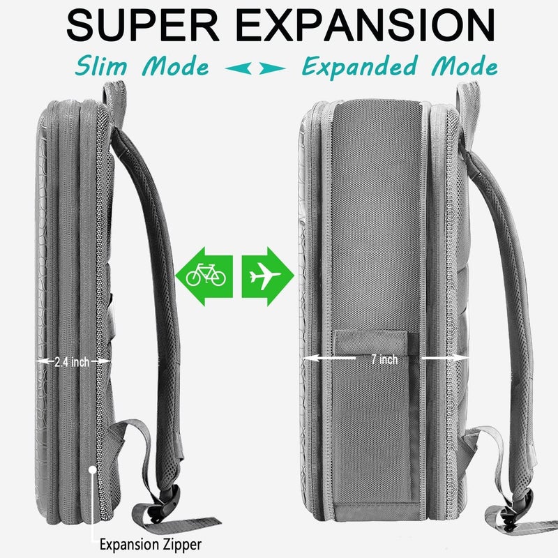 ZINZ Slim & Expandable Laptop Backpack 15 15.6 16 Inch Case, Water Resistant Travel Backpack Compatible with MacBook Pro/Neo 16" 15", Dell XPS 15 16 and Most 15" 15.6" 16" Notebooks - Image 2