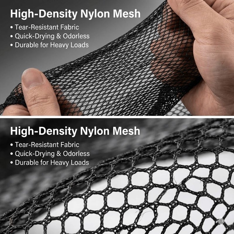 3 Sizes Lightweight And Portable Nylon Fishing Net Bag With Durable Buckle Closure Utility Mesh Tackle Bag For Fish Harvesting Diving Gear And Carp Fishing Freshwater And Saltwater Compatible 15.75 In By 25.59 Inch Capacity - Image 3