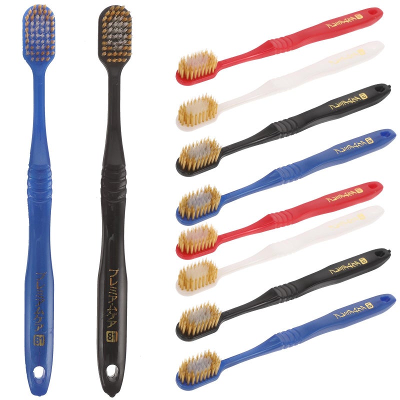 10 Pack Charcoal Toothbrushes Soft Small Head Manual Oral Care For Adults Random Colors - Image 2