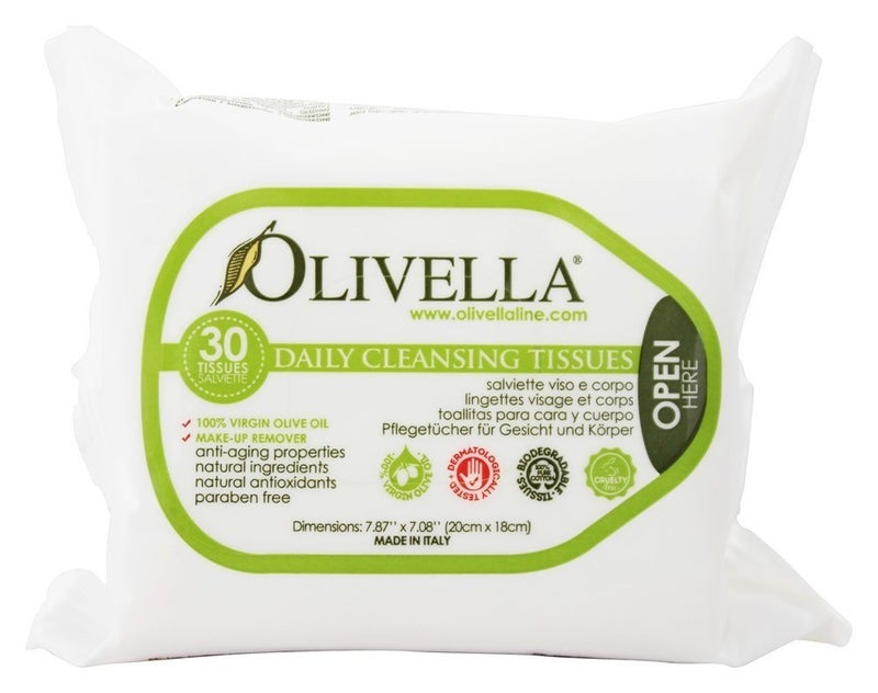 Olivella Daily Cleansing Tissues 30 ea Pack of 3