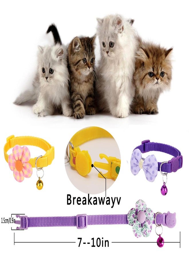 Tamhoo 16 PCS Cute Cat Collars Breakaway with Bell for Boy Cats and Girl Cats Gifts (#5-Multicolor Plaid) - Image 2
