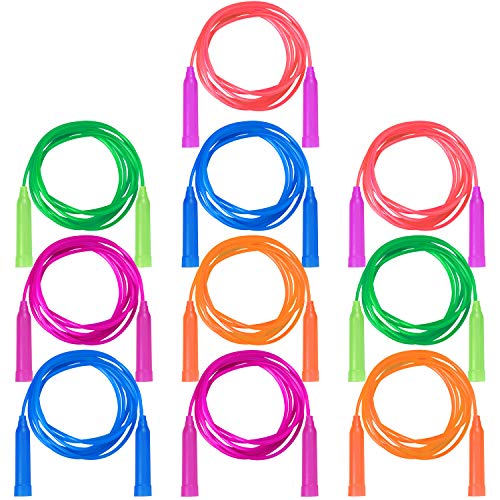 Aneco 10 Pack Kids Jump Rope Set Colorful Outdoor Jump Ropes 73 Feet Jumping Ropes Great Birthday Party Sports Activities Favors Gift - Image 1