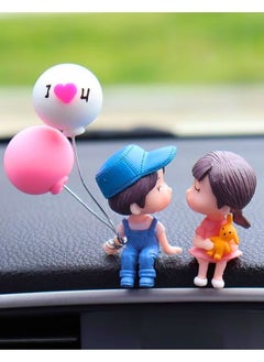 Generic 2pcs Cute Couple Shape Home Office Decorations with Balloon, Car and Office Accessories, Room Decoration  - Image 1