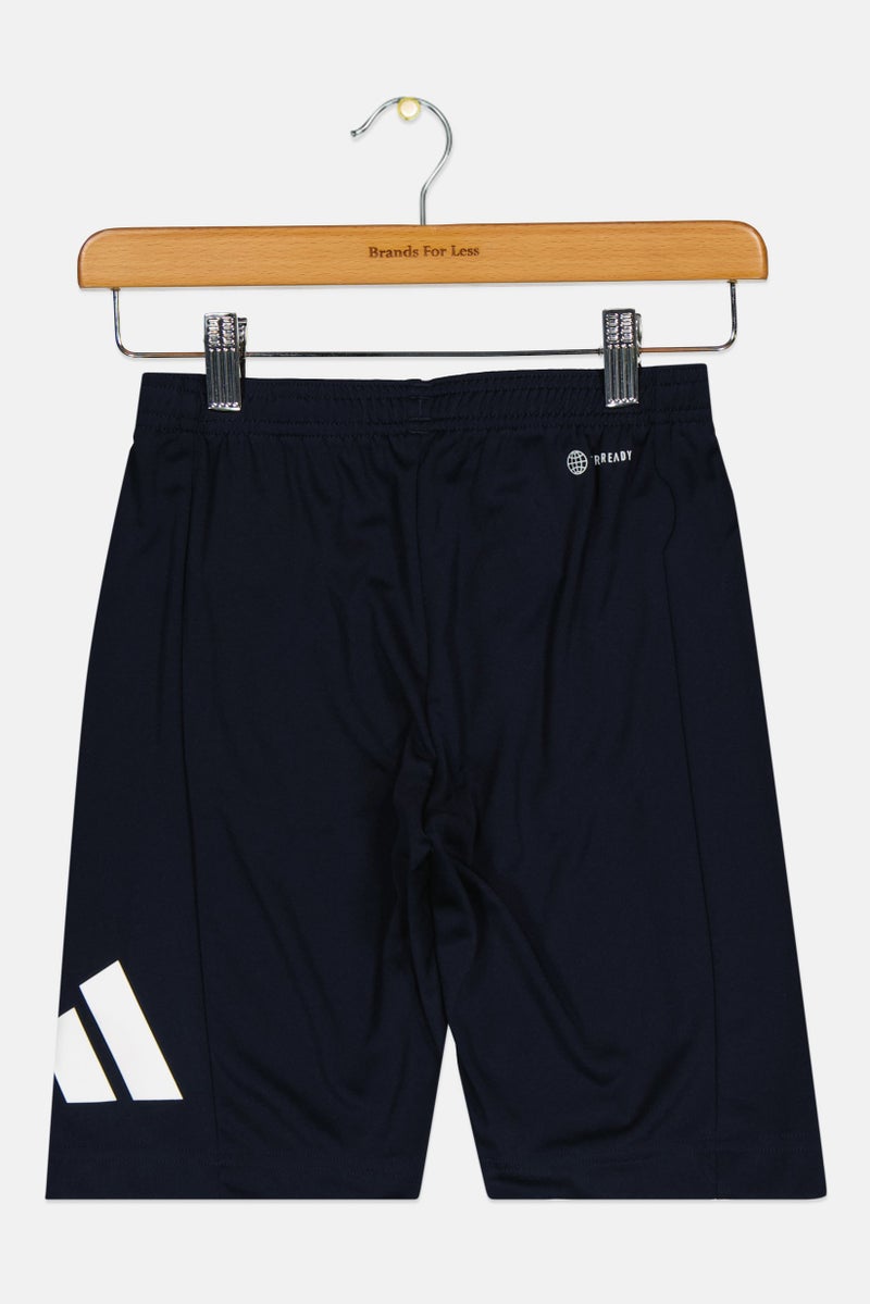 Adidas Kids Boy Brand Logo Running Shorts, Deep Navy  - Image 2