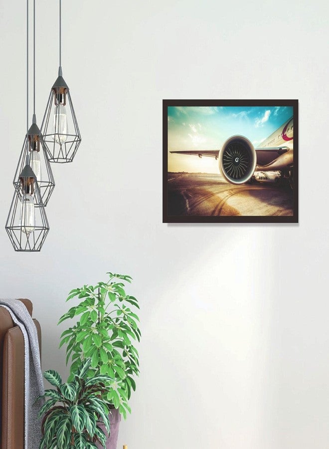 Mad Masters Airplane Framed Photo, Aeroplane Wall Hanging Home Decor Painting for Living Room & Bedroom Decoration (18 x 12 Inch,Paper) - Image 4