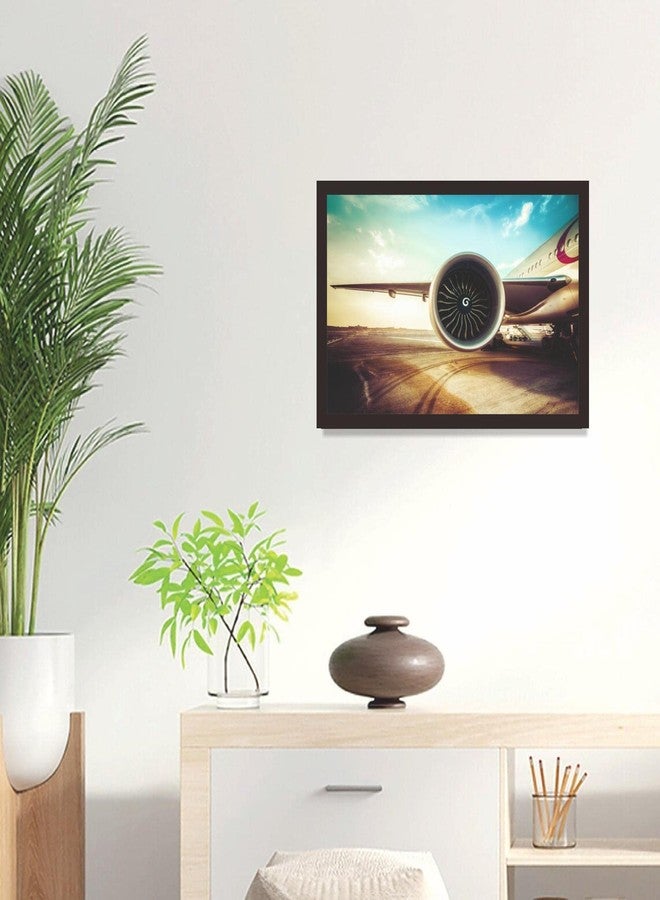 Mad Masters Airplane Framed Photo, Aeroplane Wall Hanging Home Decor Painting for Living Room & Bedroom Decoration (18 x 12 Inch,Paper) - Image 3