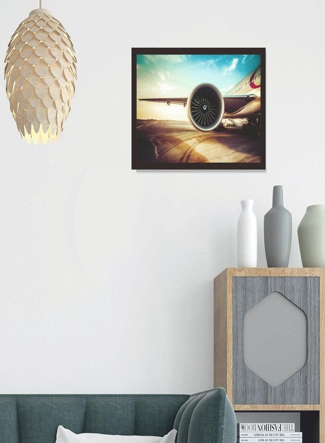 Mad Masters Airplane Framed Photo, Aeroplane Wall Hanging Home Decor Painting for Living Room & Bedroom Decoration (18 x 12 Inch,Paper) - Image 5