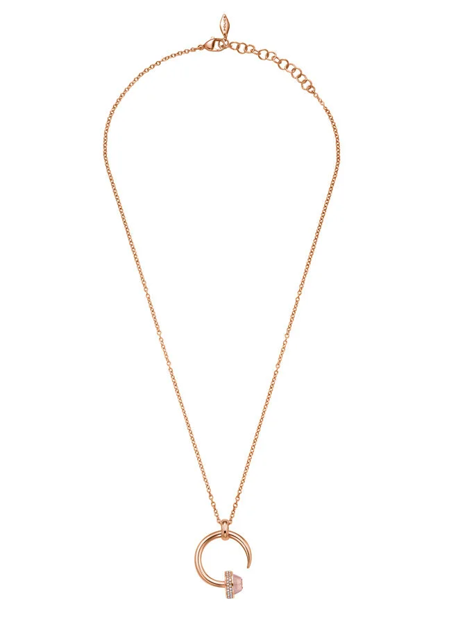 POLICE Necklace For Women Rose Gold Plating With QuartzPEJLN0001503