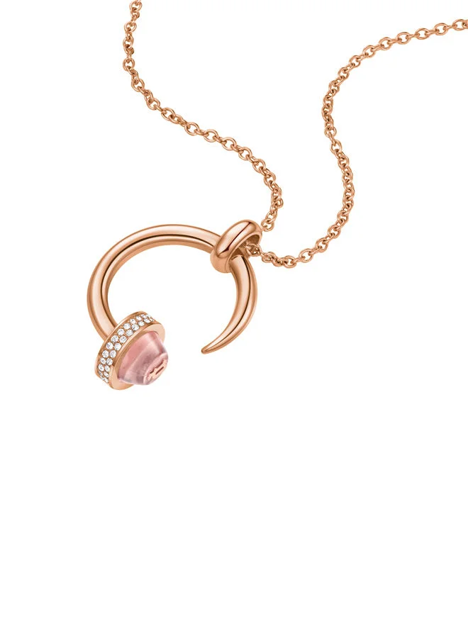 POLICE Necklace For Women Rose Gold Plating With QuartzPEJLN0001503